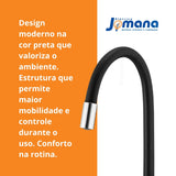 Torneira de Parede Flex 1178 B27 Preta Cozinha Lorenzetti