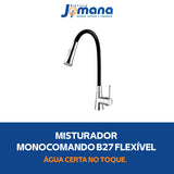 Misturador Monocomando Cozinha 2257 B277 Bica Flexível Lorenzetti
