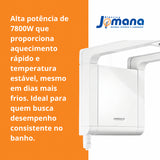 Ducha Acqua Storm Bco Ultra Lorenzetti 220v 7800w Cor Branco Branco Brilhante