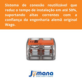 Kit 10 Conectores 221-612 Emenda 2 Fios 6mm² Wago