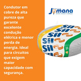 Cabo Flexível 750V Antichama Branco 4,0mm2 X 100m Sil