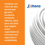 Cabo Flexível 1x6mm2 Branco Rolo 100m 750V Antichama Branco Sil