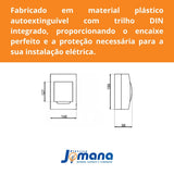 Quadro De Distribuição De Sobrepor Weg 4 Disjuntores Branco