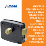 Hdl Fechadura Eletrônica C90 Abre P/dentro Fixa Preta