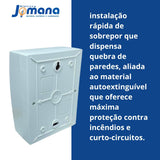 Quadro De Distribuição De Sobrepor Weg 6 Disjuntores Branco