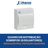 Quadro de Distribuição Embutir 08 Módulos QDW02-8-BE Branco WEG