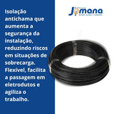 Cabo Flexível 1,5 mm Preto Sil Antichama - 100 Metros