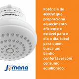 Chuveiro Elétrico Branco Maxi Ducha 4600W 220V Lorenzetti