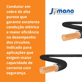 Cabo Flexível SIL 10mm² 750V Preto Rolo 100m Cobre Classe 5 Antichama