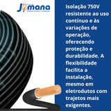 Cabo Flexível SIL 10mm² 750V Preto Rolo 100m Cobre Classe 5 Antichama