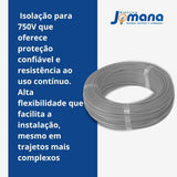 Cabo Flexível 750v 1,5 mm Bobina 100 metros Cinza - Sil