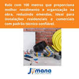 Cabo Flexível SIL 10mm² 750V Preto Rolo 100m Cobre Classe 5 Antichama