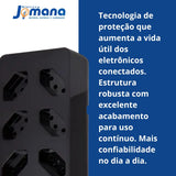 Filtro de Linha Energy 8 Tomadas Proteção DPS Preto 127/220V Clamper