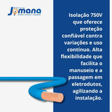 Cabo Flexível Unipolar Sil Fios 1,5mm 2 Azul 100m 750v Cobre Azul