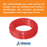 Cabo Flexível 4mm2 100M 750V Antichama Flexsil Vermelho SIL