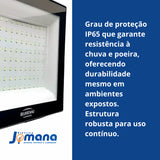 Refletor Led Slim 150w Branco Frio Ip65 Blumenau Preto 127/220v Preto Branco-frio
