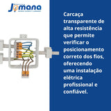 Conector Wago 221-413 3 Vias Kit 20 Peças - Compacto para emenda