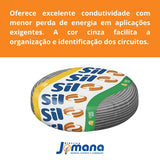 Cabo Flexível 6mm2 Cinza Flexsil 750V Antichama 100m SIL