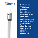 Torneira Elétrica Enerclean Branca Parede 5500W 220V Enerbras