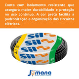 Cabo Flexível 16mm2 750V Antichama 100m Preto SIL