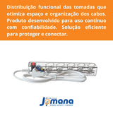 Filtro de Linha 5 Tomadas Proteção DPS Transparente 127/220V Clamper