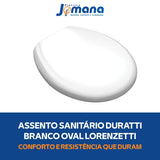 Assento Sanitário Duratti Branco Oval Universal - Modelo 7153011 - LORENZETTI