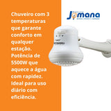 Chuveiro Maxi Ducha 3 Temperaturas Ultra 220/5500w Lorenzetti