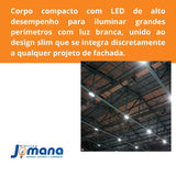 Kit 2 Refletores LED Slim Temperatura de cor Branco-frio 100W 6500K IP65 Bivolt Avant