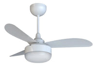 Ventilador de Teto Ventisol Fênix 3 Pás 96cm Branco 127V ou 220V 130W com Chave de Parede e Lustre para 2 Lâmpadas