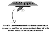 Grelha Inox para Ralo Lorenzetti LorenProtect Redonda 150 mm (15 cm) com Fechamento Automático Anti-Inseto