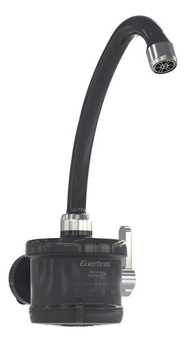 Torneira Elétrica Enerbras 4T Plus Parede 127V 4800W Preta Cromada Modelo 3501-EPCRN