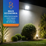 Refletor LED Avant Slim 150W 6500K Bivolt IP66 Preto 11.250lm Branco Frio