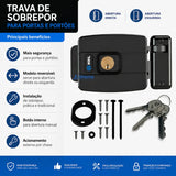 Hdl Fechadura Eletrônica C90 Abre P/dentro Fixa Preta