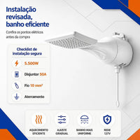 Ducha Loren Shower Ultra Eletrônica 127V 5500W Lorenzetti