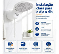 Chuveiro Ducha Eletrônica Moment 7500W 220V 7.5 kW Zagonel