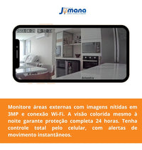 Câmera Externa Wi-Fi WEG Home Dome 3MP Night Color Branca – IP65 | Áudio Bidirecional | Visão Noturna Colorida