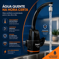 Torneira Elétrica Prima Black Touch 220V 5500W 60 Hz Preto Polido Zagonel