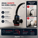 Torneira Elétrica Prima Black Touch 220V 5500W 60 Hz Preto Polido Zagonel