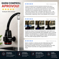 Torneira Elétrica Prima Black Touch 220V 5500W 60 Hz Preto Polido Zagonel