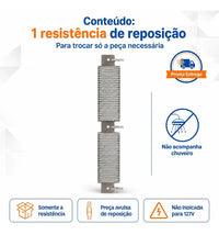 Resistência Lorenzetti Loren Shower Ultra 3065M Cinza 220V 7500W Original