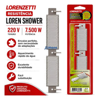 Resistência Lorenzetti Loren Shower Ultra 3065M Cinza 220V 7500W Original
