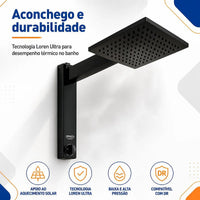 Chuveiro Acqua Century Preto 7500W 220V Eletrônico 7.5 KW Lorenzetti