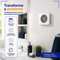 Exaustor para Banheiro Ventisol EXB 150 150mm 220V 22W Branco – Alta Vazão 186m³/h