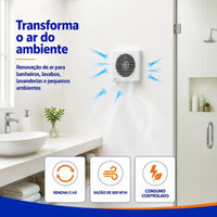 Exaustor para Banheiro Ventisol EXB 150 150mm 220V 22W Branco – Alta Vazão 186m³/h