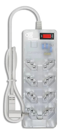 Filtro de Linha 3 Pinos 8 Tomadas 10A Transparente 127/220V Clamper