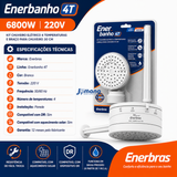 Chuveiro Ducha Enerbanho 6800W 220V Branco 4 Temperaturas Enerbras