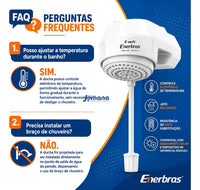 Ducha Eletrônica E-Soft 7500W 220V Branca Enerbras