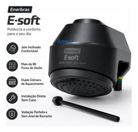 Ducha Eletrônica Enerbras E-Soft Preta 220V 7500W – Controle Eletrônico de Temperatura