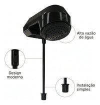 Ducha Eletrônica Enerbras E-Soft Preta 220V 7500W – Controle Eletrônico de Temperatura