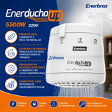 Chuveiro Enerducha Up Branco 3 Temperaturas Potência 5500 W 220V Enerbras